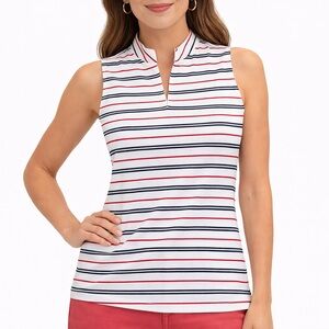 Puma Volition America Sleeveless Striped Golf Top